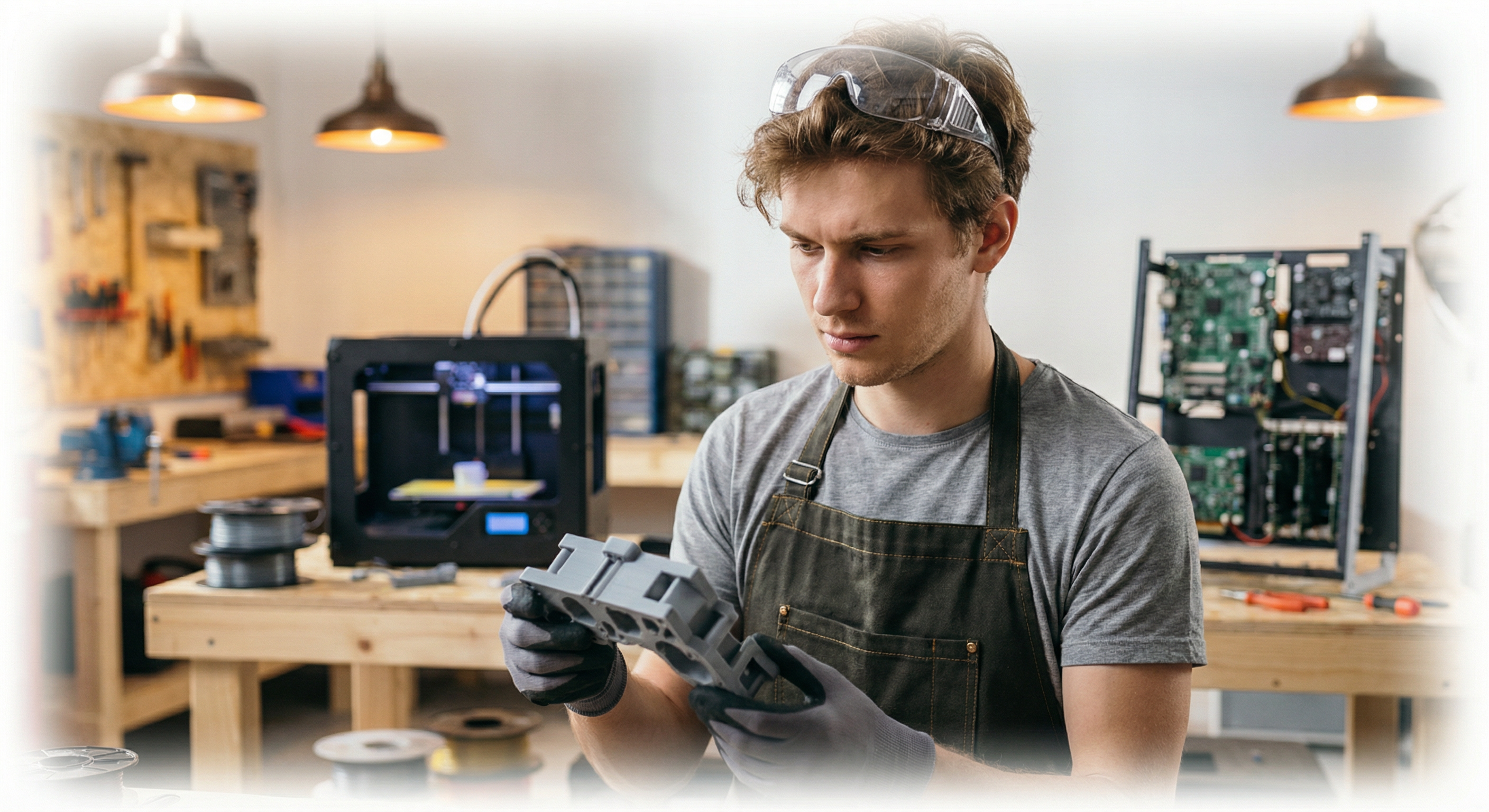 Young engineers working with AI tools